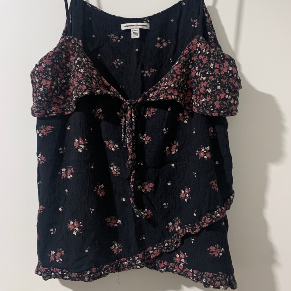 American Eagle Outfitters Tank Top - Navy Blue Floral